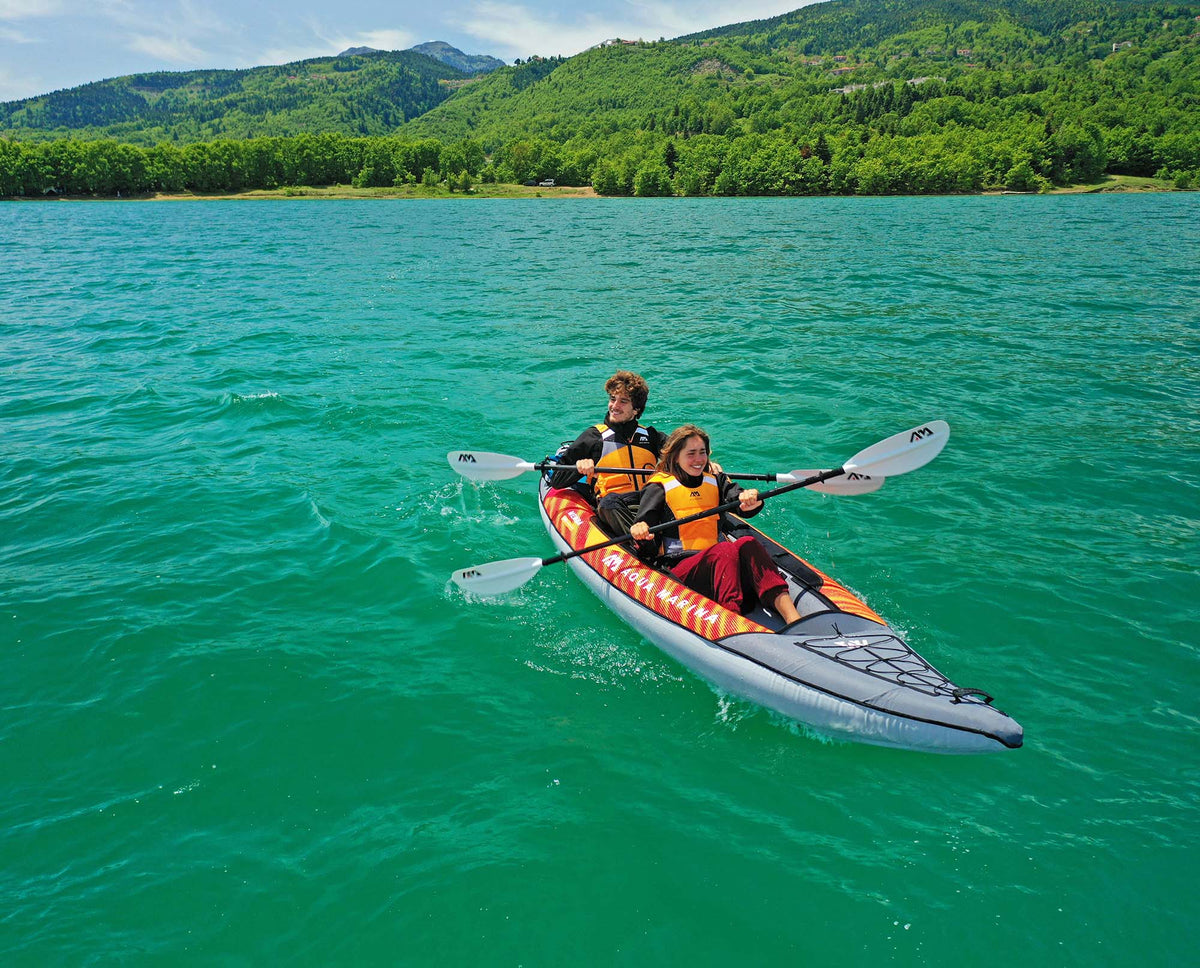 Aqua Marina Memba 12'10" Tandem Touring Inflatable Kayak – Efficient Long-Distance Touring - Aloha Swim Wellness