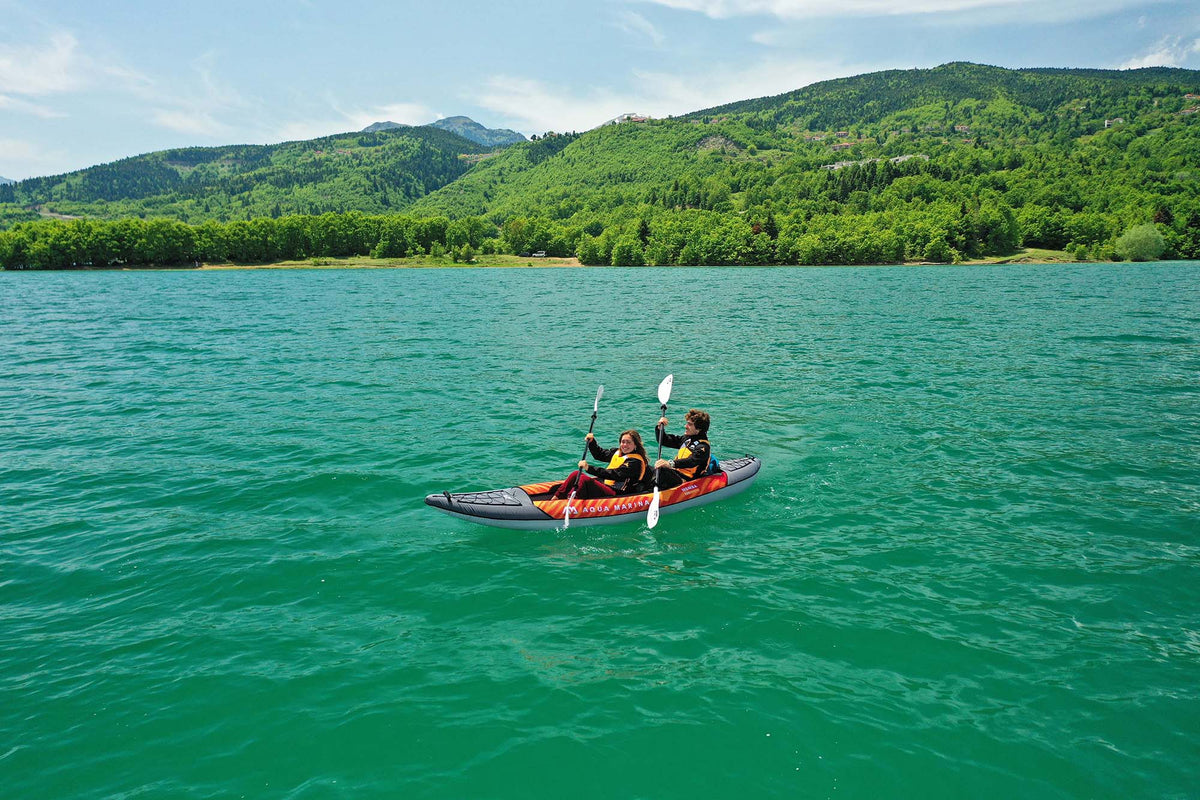 Aqua Marina Memba 12'10" Tandem Touring Inflatable Kayak – Efficient Long-Distance Touring - Aloha Swim Wellness