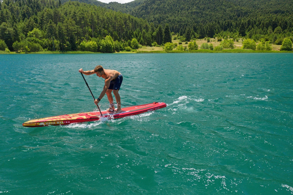 Aqua Marina Race 12'6" Inflatable Racing SUP – 320L High-Rigidity Performance Paddle Board - Aloha Swim Wellness