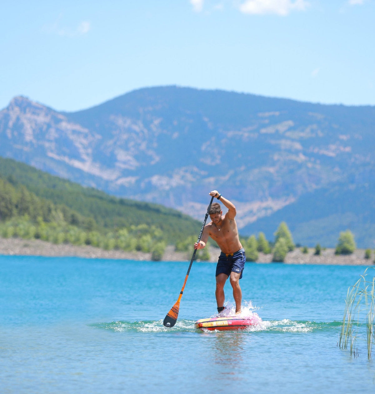 Aqua Marina Race 12'6" Inflatable Racing SUP – 320L High-Rigidity Performance Paddle Board - Aloha Swim Wellness
