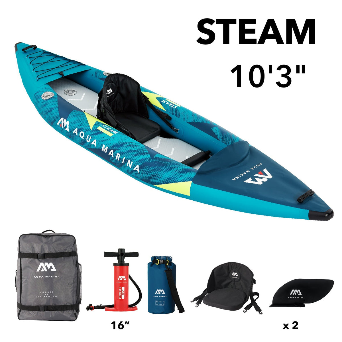 Aqua Marina STEAM 10'3" Inflatable Versatile/Whitewater Kayak - Aloha Swim Wellness