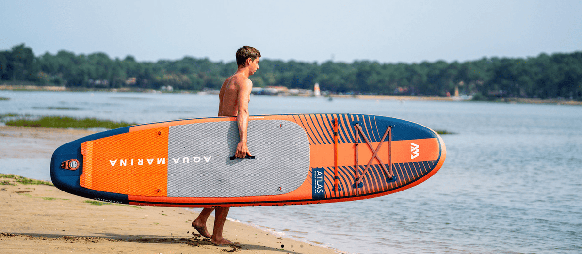 Atlas (Sky Glider) - Advanced All-around iSUP (3.66m/15cm) With Included Carbon/Fiberglass Hybrid PASTEL Paddle and Coil Leash - Aloha Swim Wellness