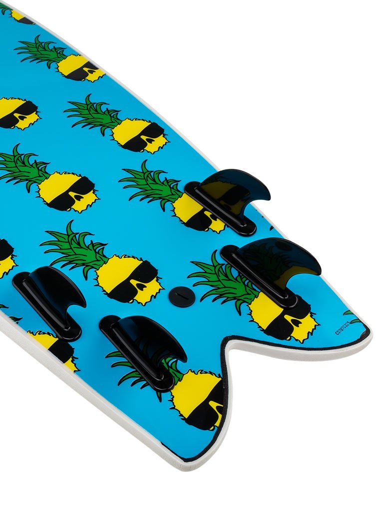 Ben Gravy Retro Fish Quad Fin Soft Surfboard – 5'8" Versatile Performance Board - Aloha Swim Wellness