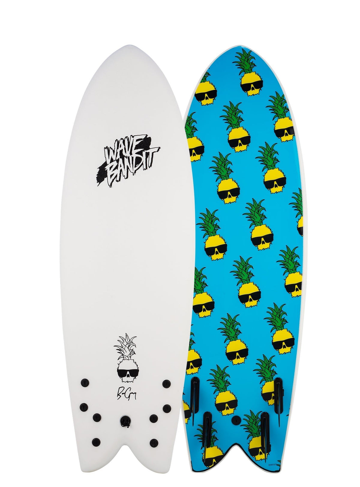 Ben Gravy Retro Fish Quad Fin Soft Surfboard – 5'8" Versatile Performance Board - Aloha Swim Wellness
