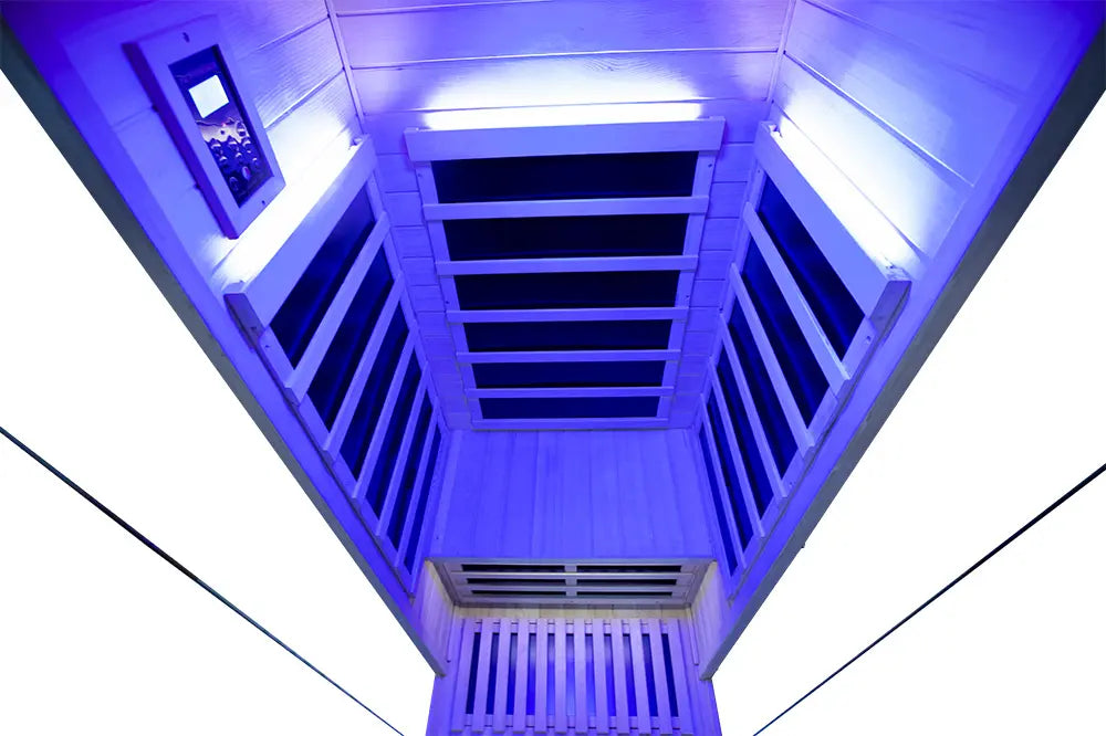 Single-Person Infrared Sauna – Compact Hemlock Wood Sauna for Home Wellness
