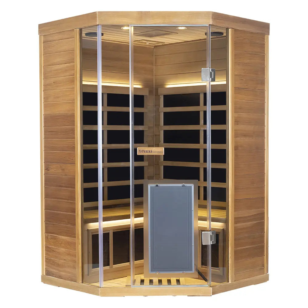 Wizzisaunas SR07 2–3 Person Infrared Sauna – Canadian Red Cedar, Smart App & Red Light Therapy