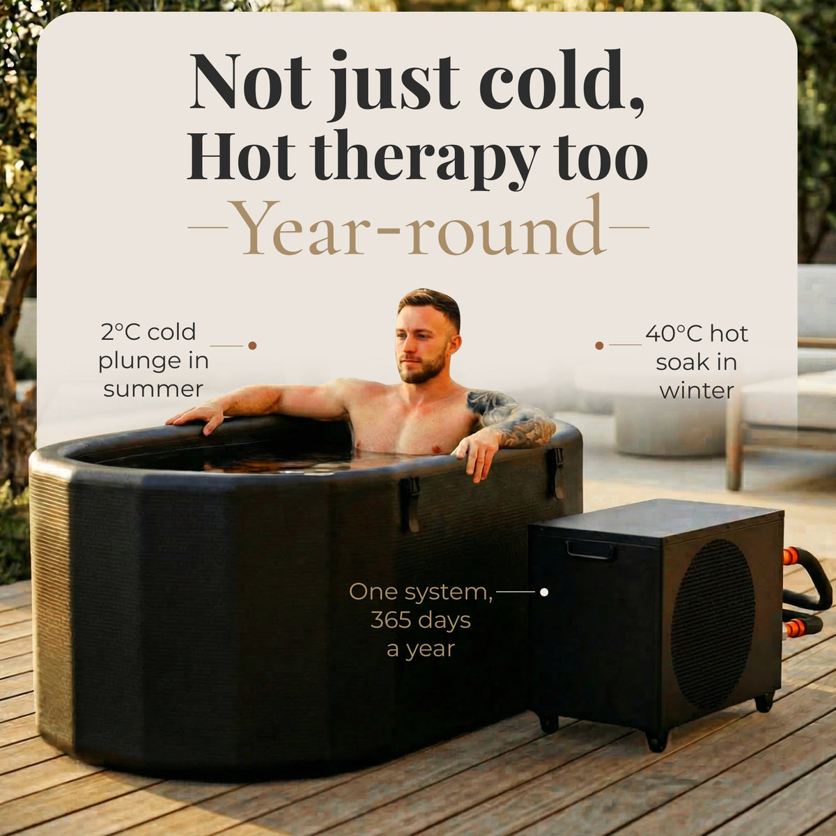 XXL Inflatable Cold Plunge Tub – 216-Gallon Capacity, Insulated Cover & Chiller Compatibility