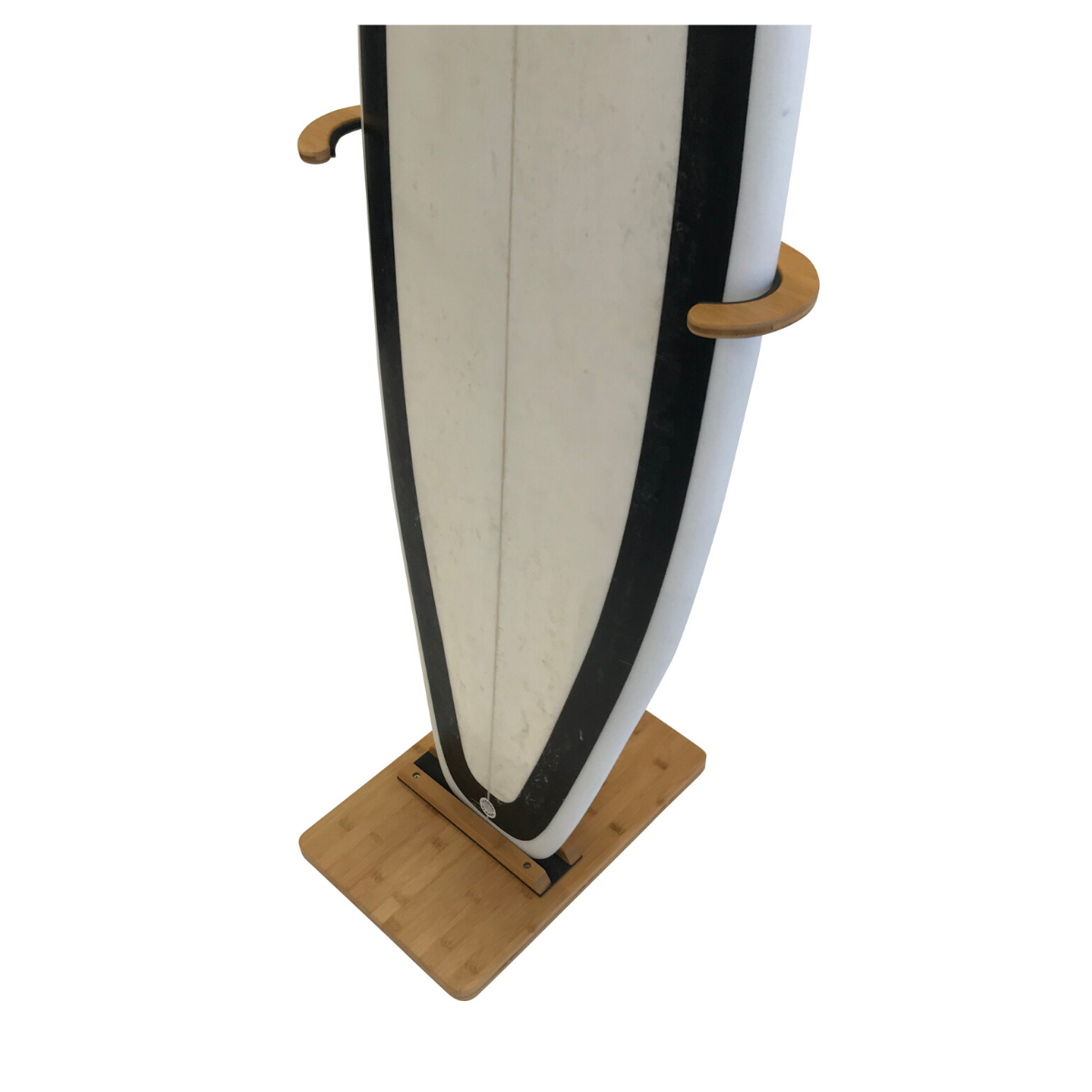 Adjustable Bamboo Surfboard Display Stand – Eco-Friendly Wooden Board Rack