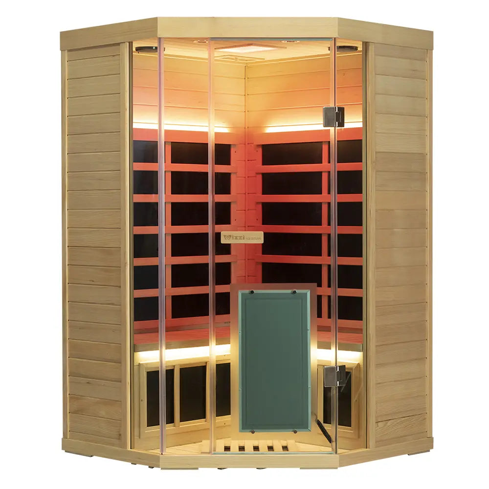 Wizzisaunas SH07 2–3 Person Infrared Sauna – Smart App Control, Red Light & Chromotherapy