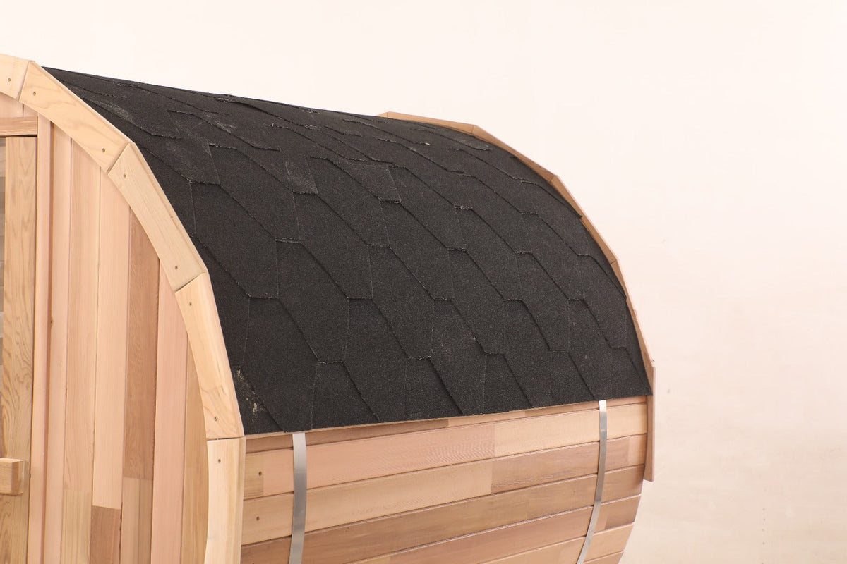 Blisspod Prague Series Outdoor Barrel Sauna – Canadian Red Cedar with Panoramic Glass & 6000W Heater
