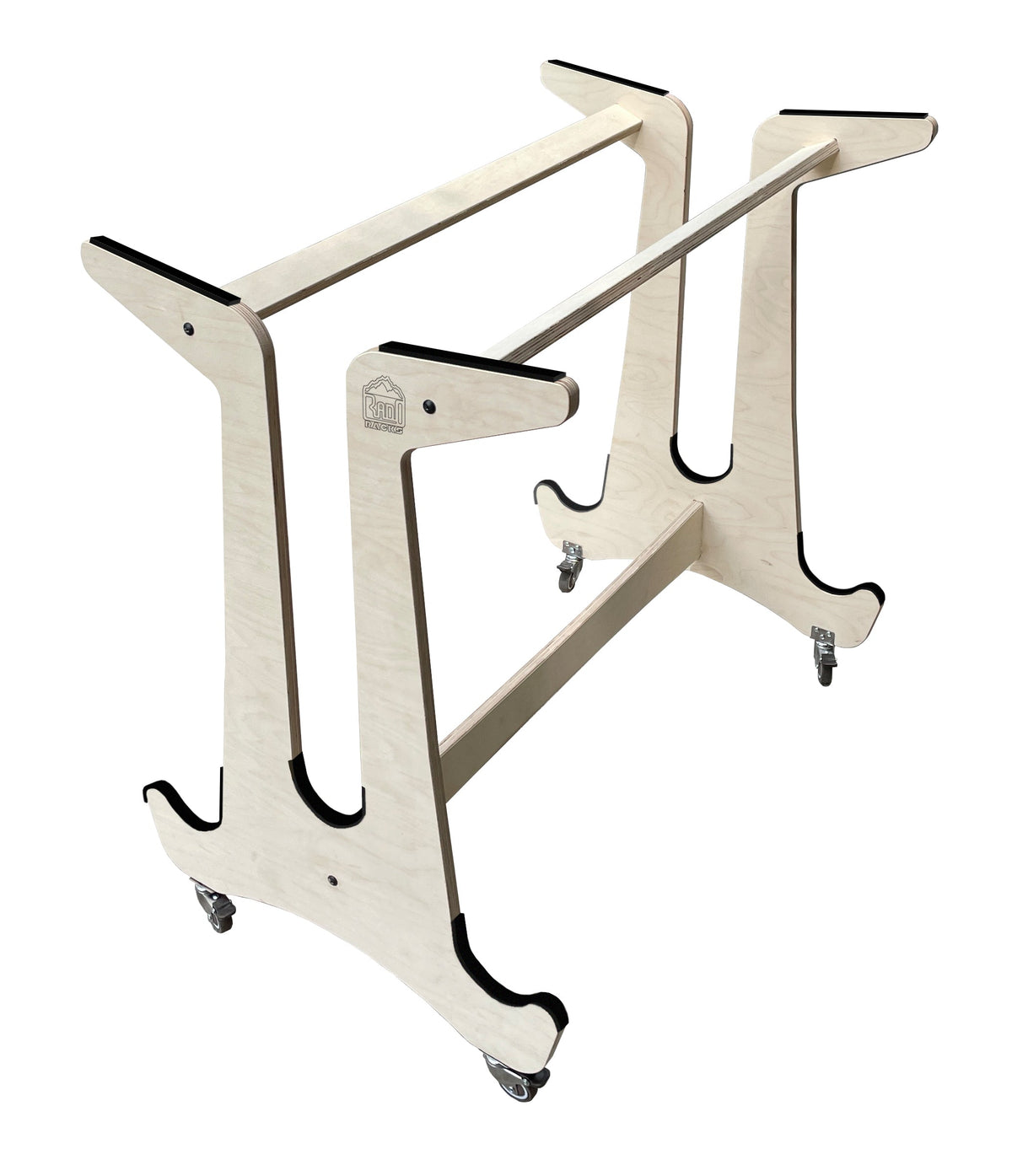 Drop In Surfboard Storage Work Bench – 4-Board Rack with Optional Caster Wheels