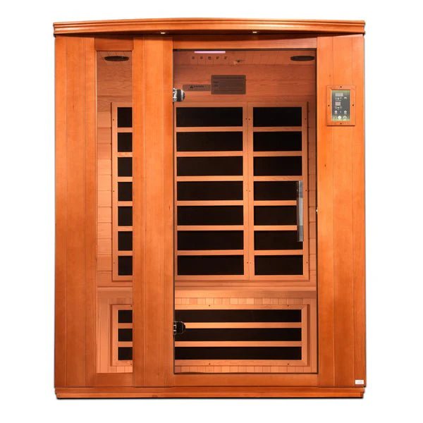 Dynamic Lugano "Elite" 3-Person Ultra Low EMF FAR Infrared Sauna – Canadian Hemlock - Aloha Swim Wellness