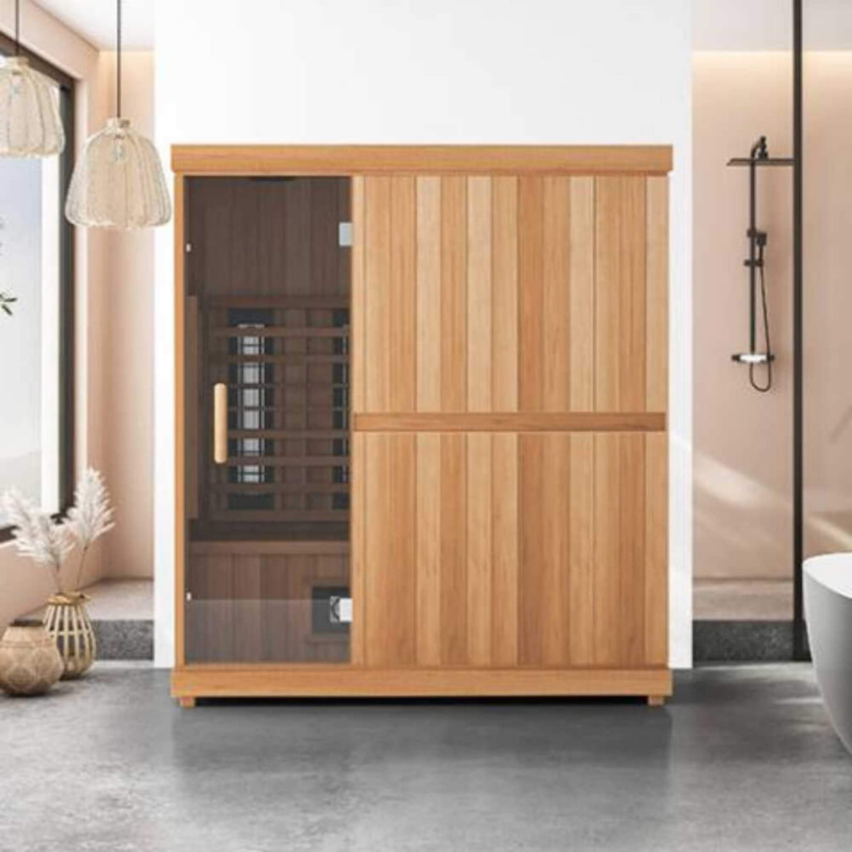 Finnmark FD-3 4-Person Full-Spectrum Infrared Sauna – Cedar Interior, Touchscreen & Bluetooth Audio - Aloha Swim Wellness