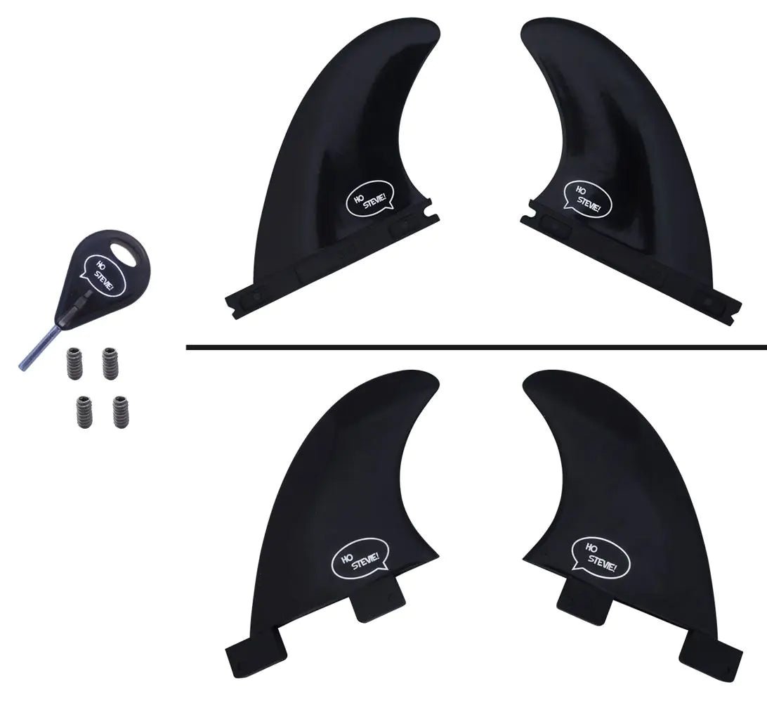 FRP Side Bite & Rear Trailer Surfboard Fins – 2-Piece Set with Hardware - Aloha Swim Wellness