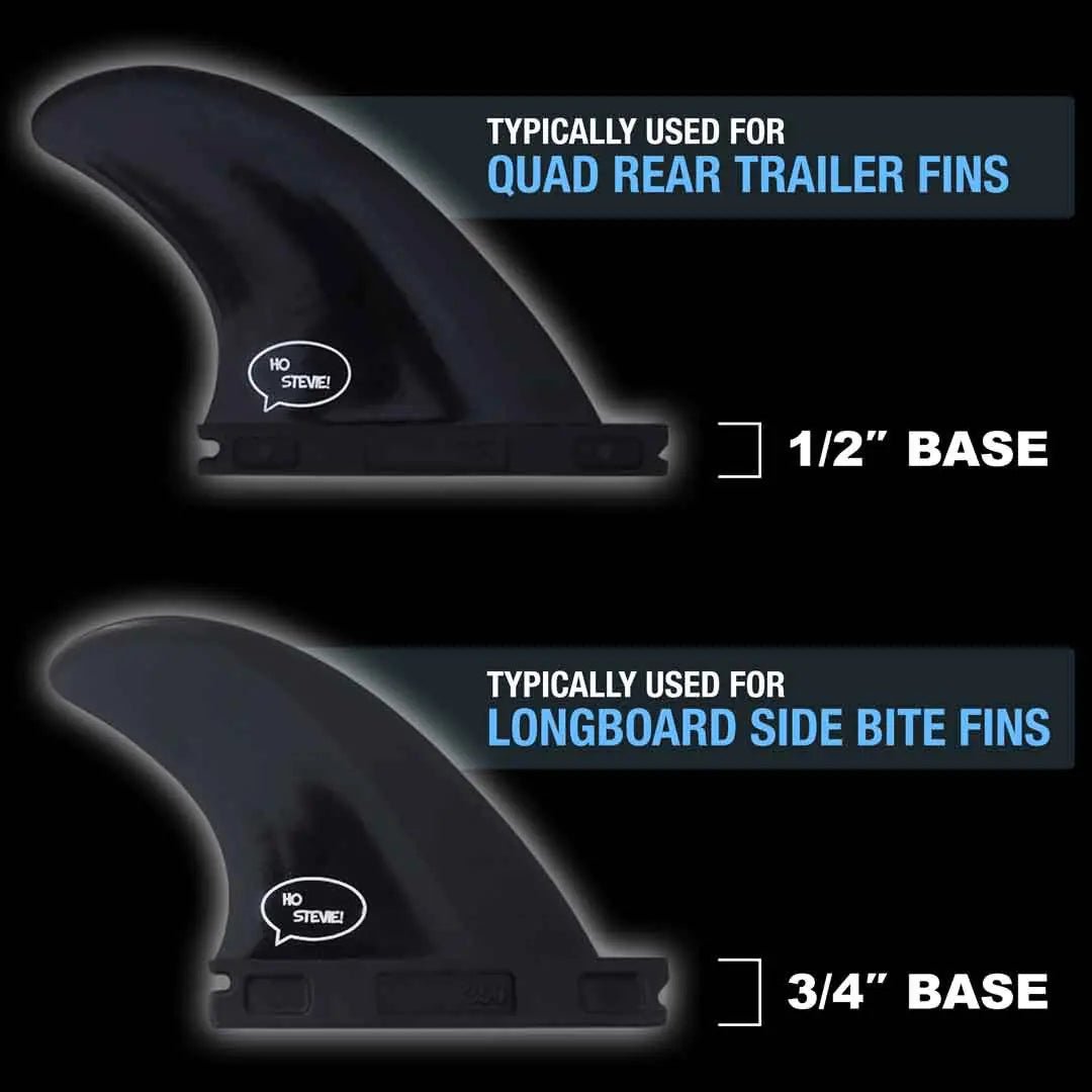 FRP Side Bite & Rear Trailer Surfboard Fins – 2-Piece Set with Hardware - Aloha Swim Wellness