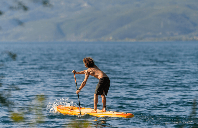 Fusion (Before Sunset) All-Around iSUP (3.3m/15cm) With Aluminum SPORTS III Paddle And Safety Leash - Aloha Swim Wellness