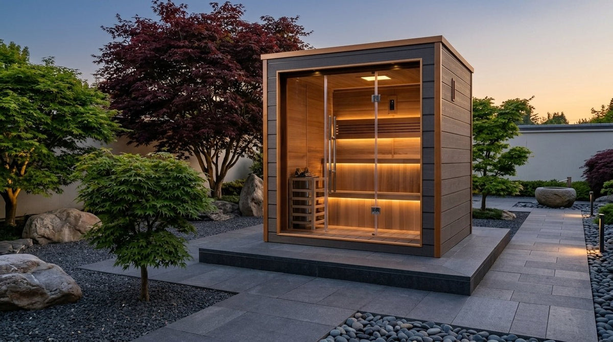 Golden Designs Bergen 6-Person Outdoor-Indoor Traditional Sauna - Aloha Swim Wellness