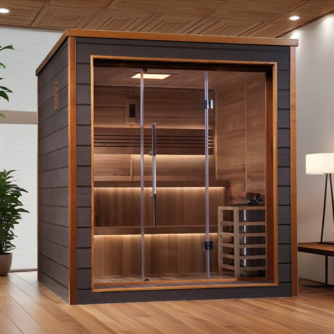 Golden Designs Bergen 6-Person Outdoor-Indoor Traditional Sauna - Aloha Swim Wellness