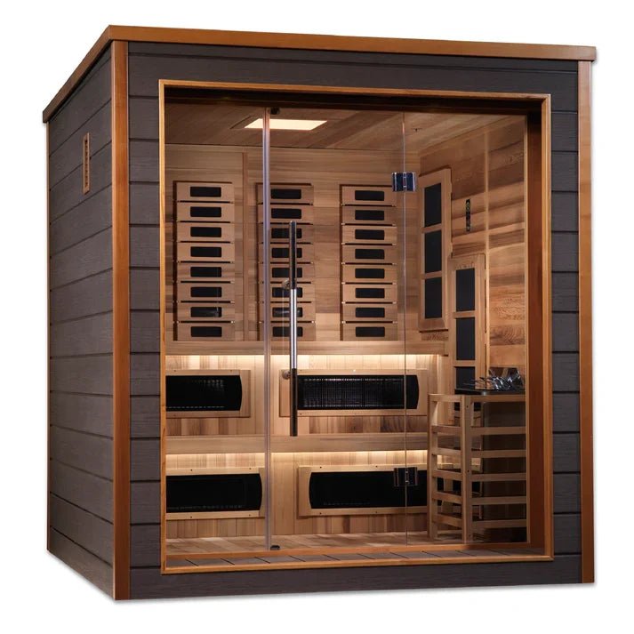 Golden Designs Karlstad 6-Person Hybrid Outdoor Sauna - Aloha Swim Wellness