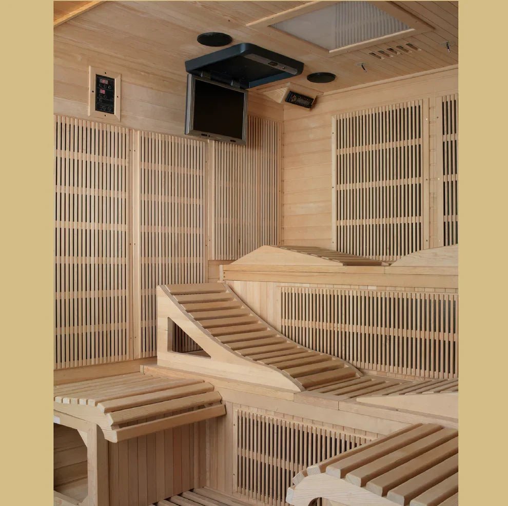 Golden Designs Monaco Elite 6-Person Infrared Sauna - Aloha Swim Wellness