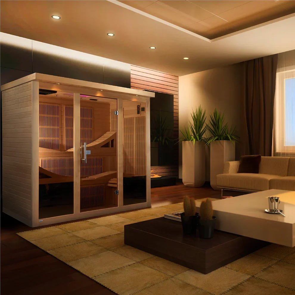 Golden Designs Monaco Elite 6-Person Infrared Sauna - Aloha Swim Wellness