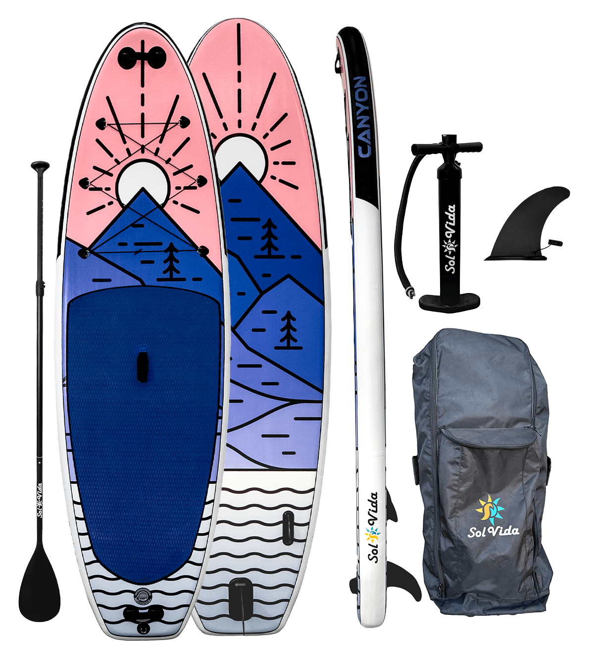 GrandSol CANYON Inflatable SUP – 11'4" Extra-Wide - Aloha Swim Wellness