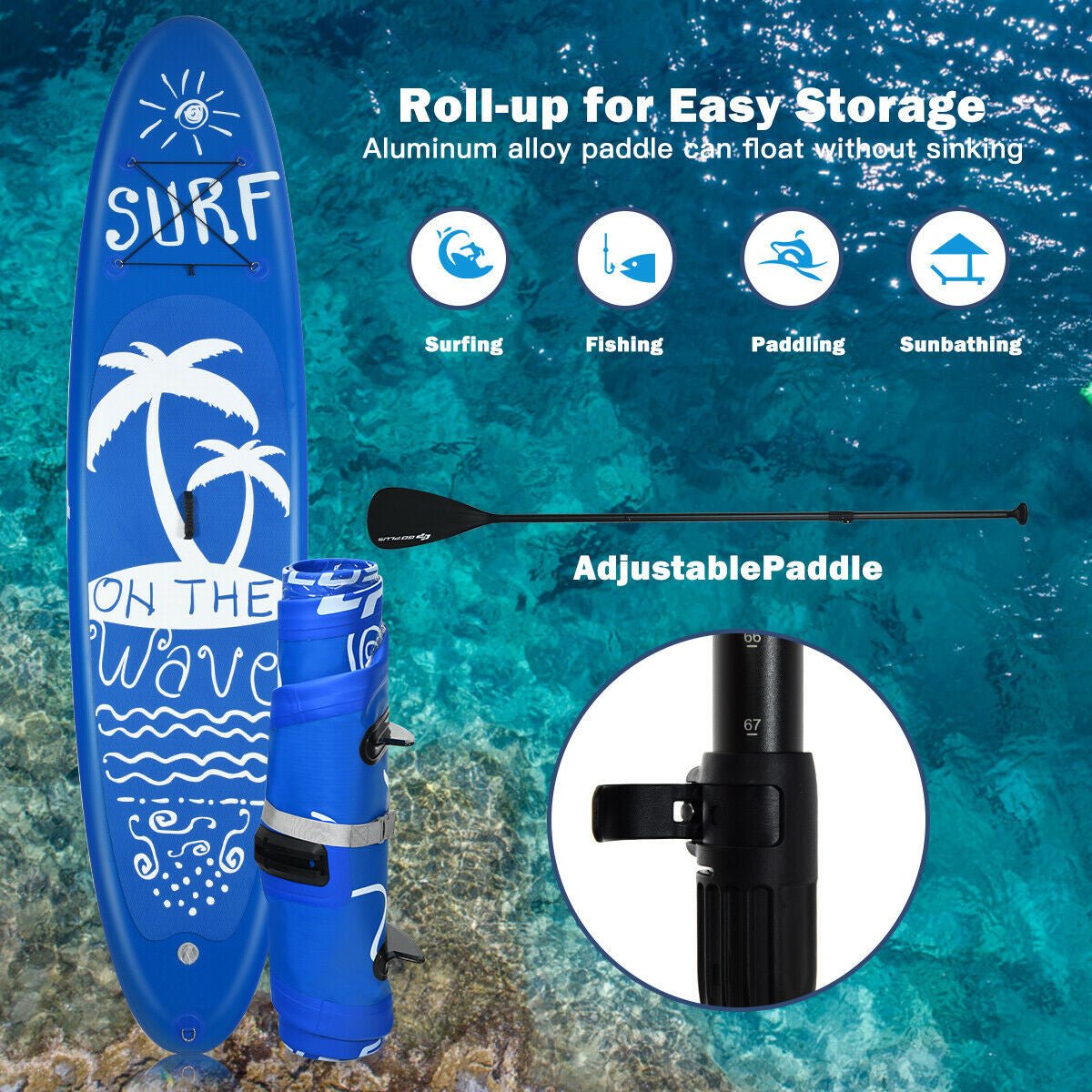 Inflatable & Adjustable Stand Up Paddle Board - Aloha Swim Wellness