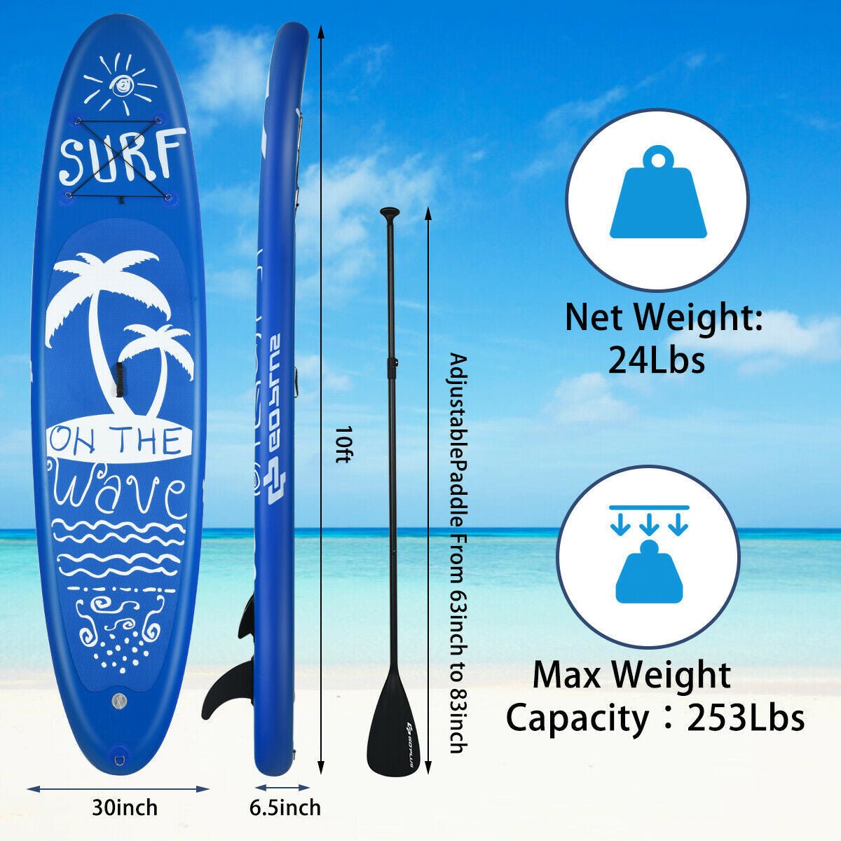 Inflatable & Adjustable Stand Up Paddle Board - Aloha Swim Wellness