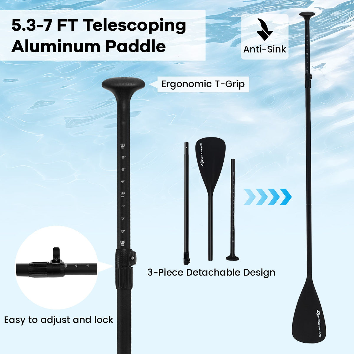 Inflatable SUP with 3 Fins & Backpack - Aloha Swim Wellness