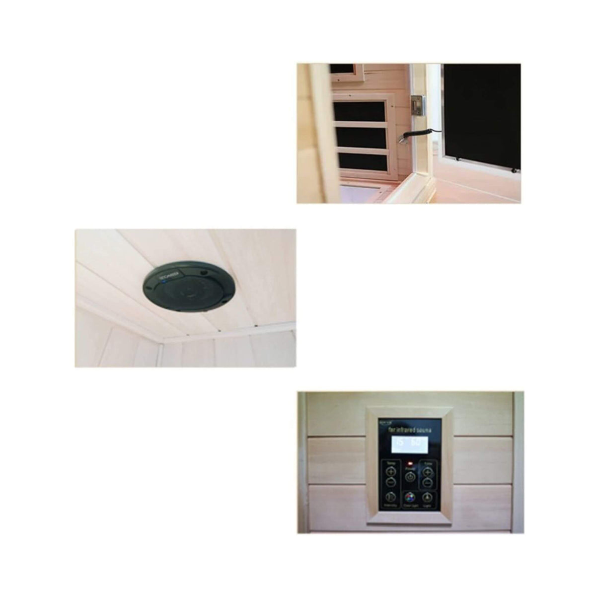 Premium Hemlock Wood 2-Person Infrared Sauna – Foot Heating, Bluetooth Audio & LED Lighting
