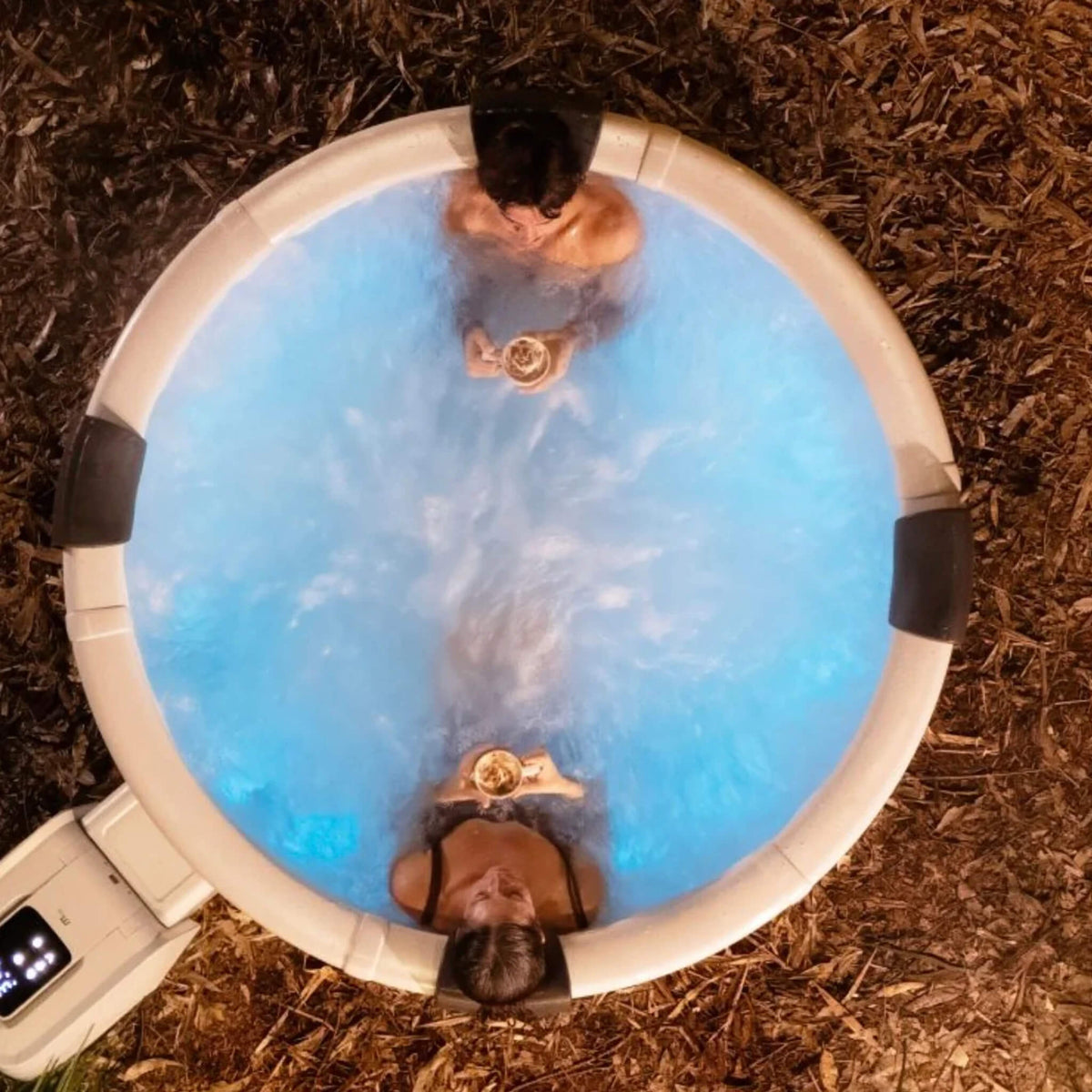 MSpa Denver 6-Person Inflatable Hot Tub – Hydro-Massage, LED Lighting & Smart Control - Aloha Swim Wellness