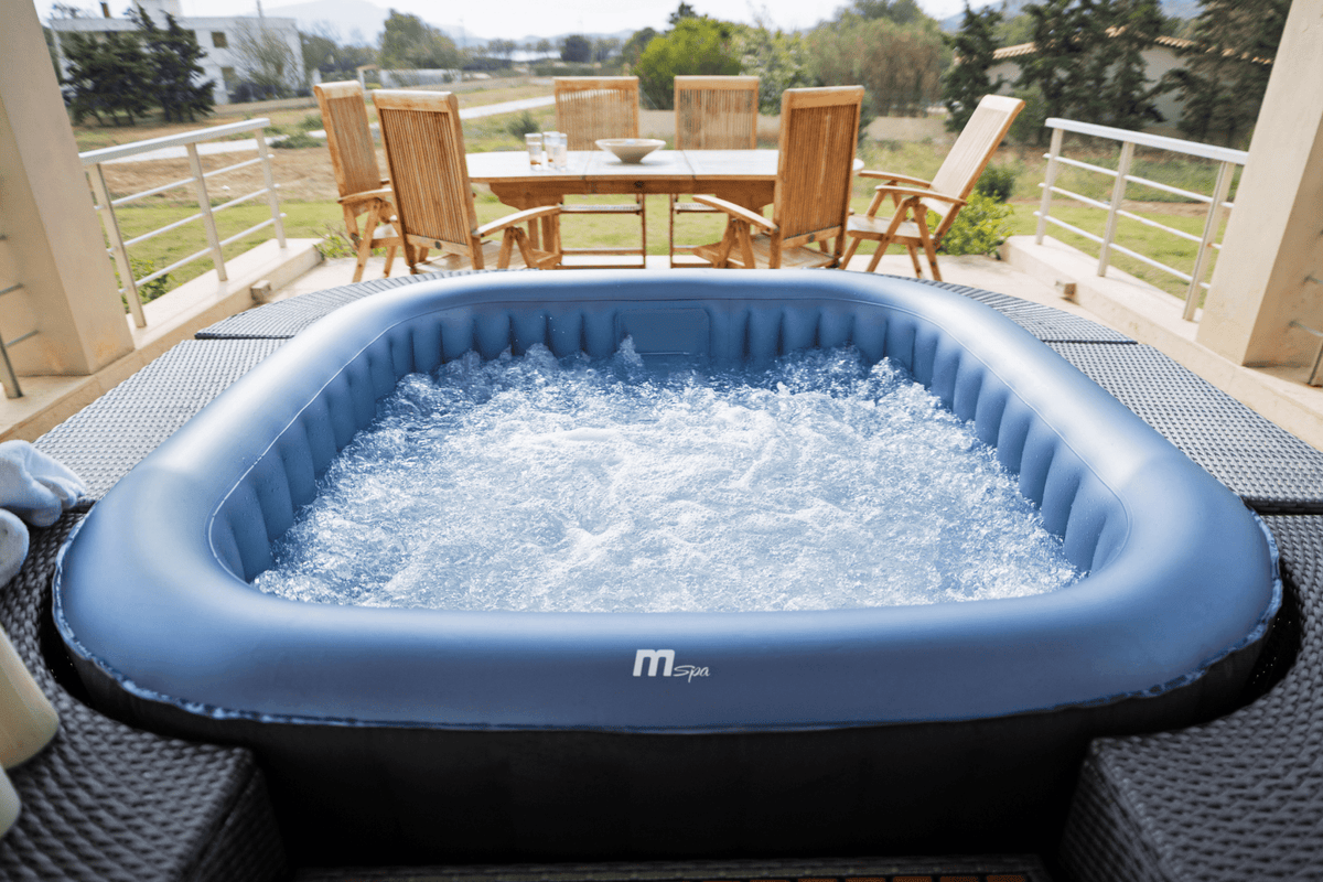 MSPA | TEKAPO | Comfort Series | Inflatable Hot Tub & Spa | Metallic Blue | Upto 6 Person - Aloha Swim Wellness
