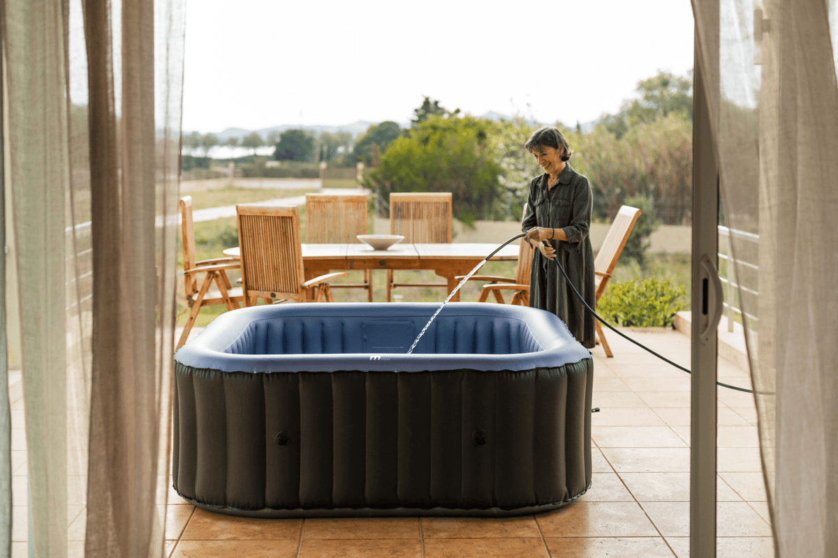 MSPA | TEKAPO | Comfort Series | Inflatable Hot Tub & Spa | Metallic Blue | Upto 6 Person - Aloha Swim Wellness