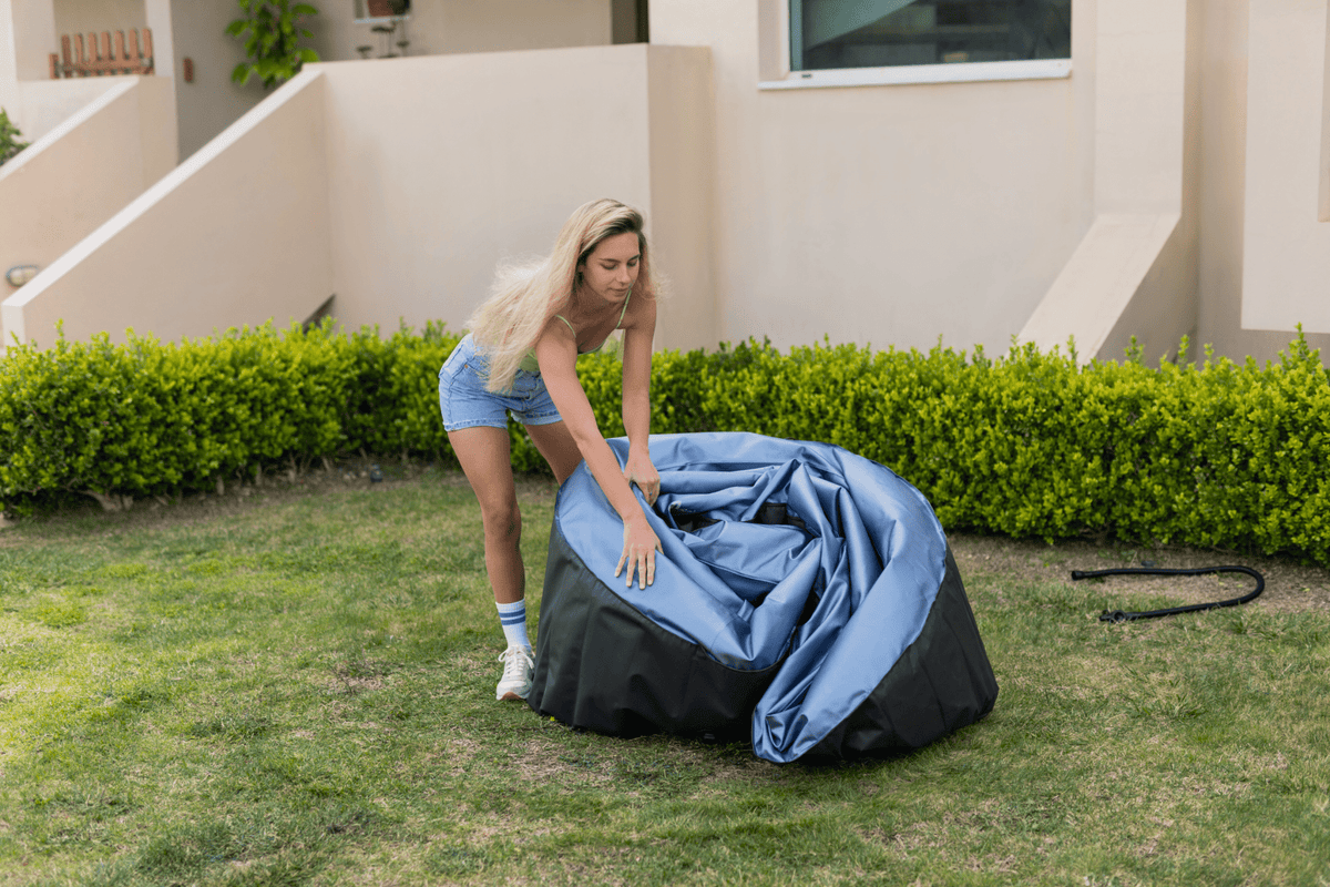 MSPA | TEKAPO | Comfort Series | Inflatable Hot Tub & Spa | Metallic Blue | Upto 6 Person - Aloha Swim Wellness
