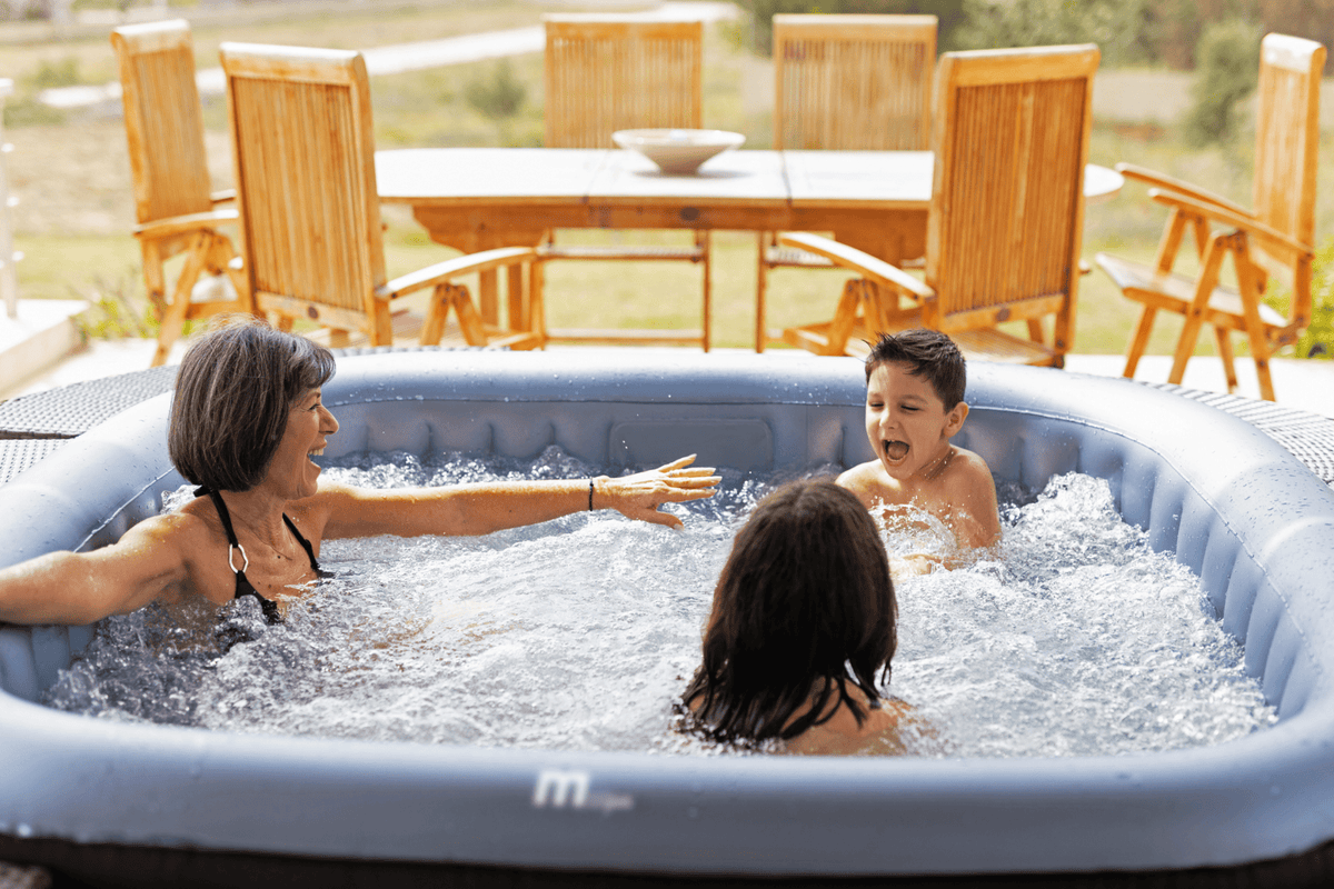 MSPA | TEKAPO | Comfort Series | Inflatable Hot Tub & Spa | Metallic Blue | Upto 6 Person - Aloha Swim Wellness