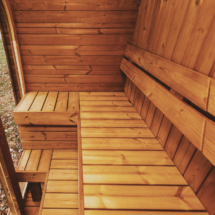 Mande MW12 Outdoor ThermoWood Sauna – Premium Backyard Sauna with Harvia Heater Options