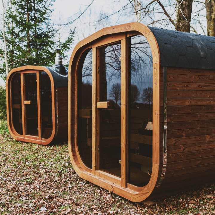 Mande MW12 Outdoor ThermoWood Sauna – Premium Backyard Sauna with Harvia Heater Options