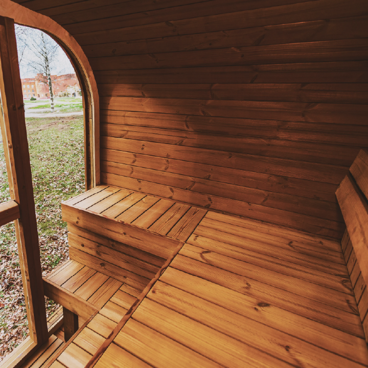 Mande MW12 Outdoor ThermoWood Sauna – Premium Backyard Sauna with Harvia Heater Options