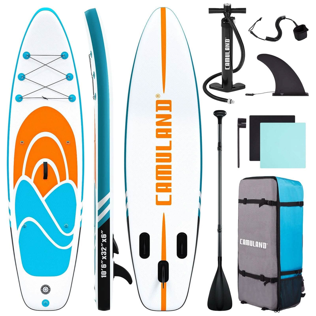 Orange Inflatable Paddle Board 10'6" – Adult SUP - Aloha Swim Wellness