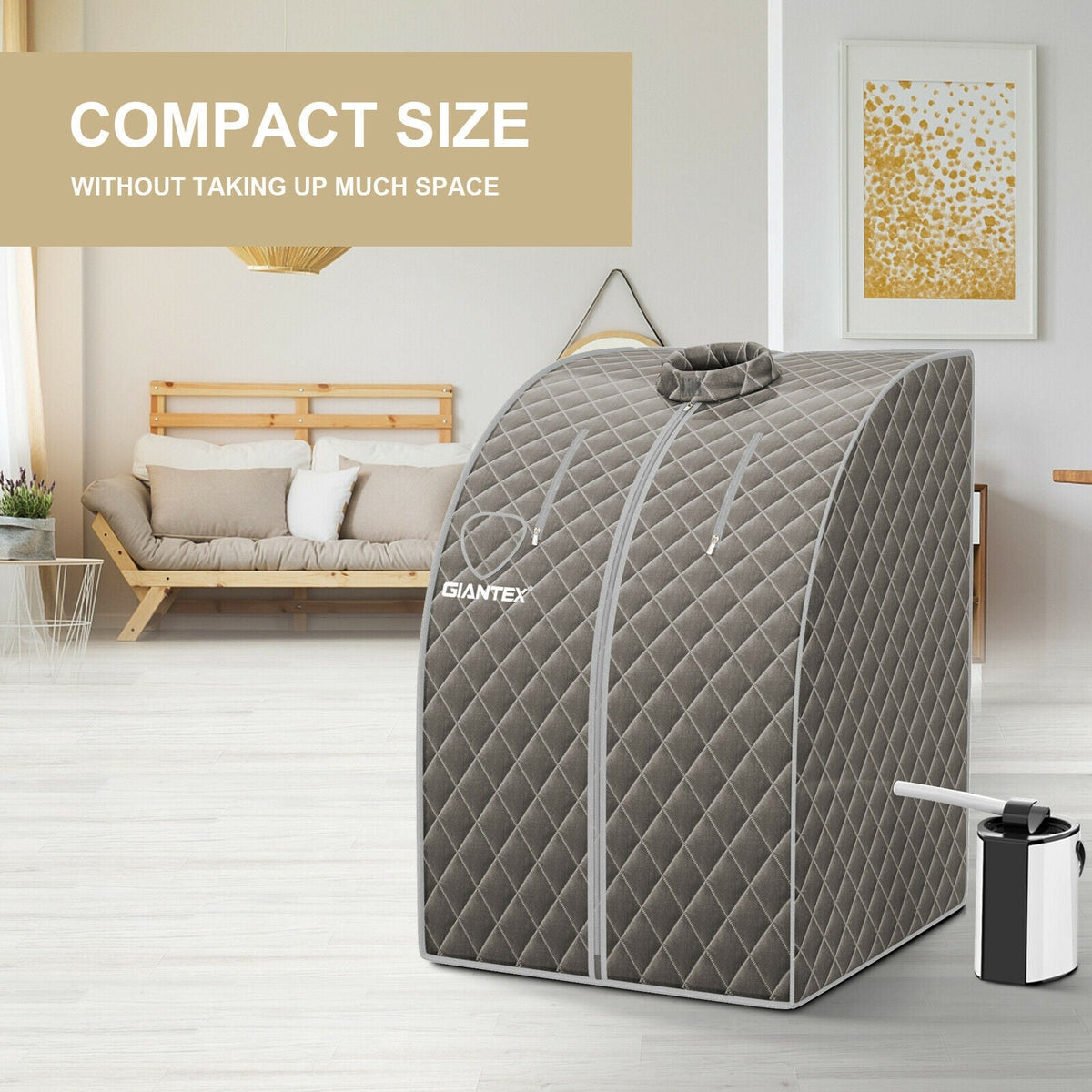 Portable Steam Sauna Tent with 3L Steamer & Remote - Aloha Swim Wellness