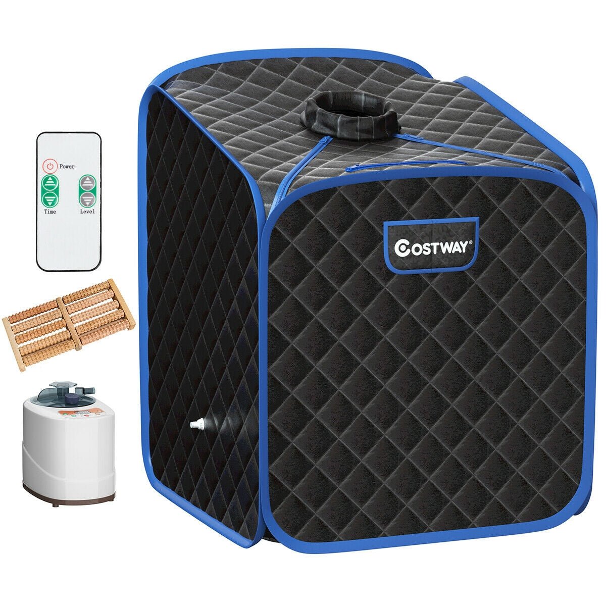 Portable Steam Sauna Tent with Remote Control, Foot Massager & Folding Chair - Aloha Swim Wellness