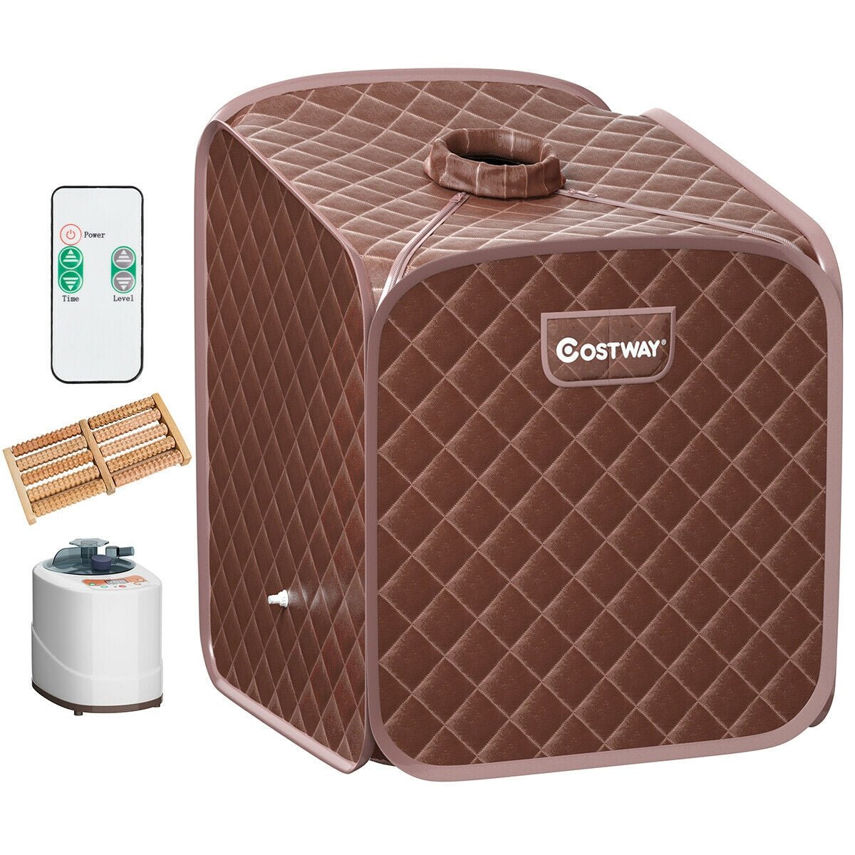 Portable Steam Sauna Tent with Remote & Foot Rollers - Aloha Swim Wellness