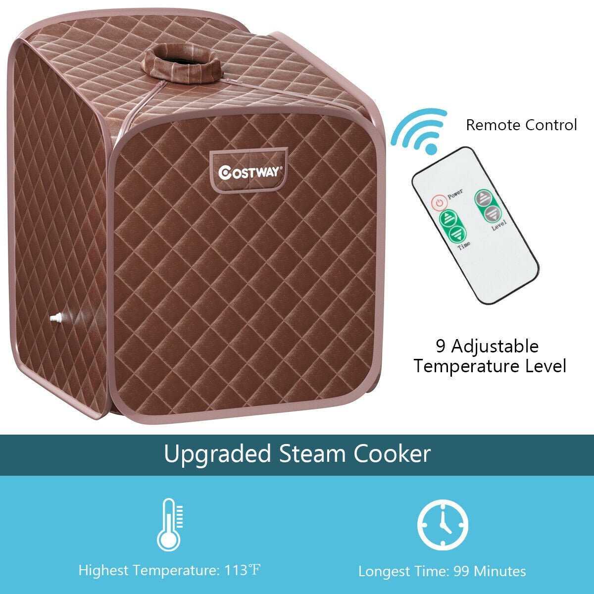 Portable Steam Sauna Tent with Remote & Foot Rollers - Aloha Swim Wellness