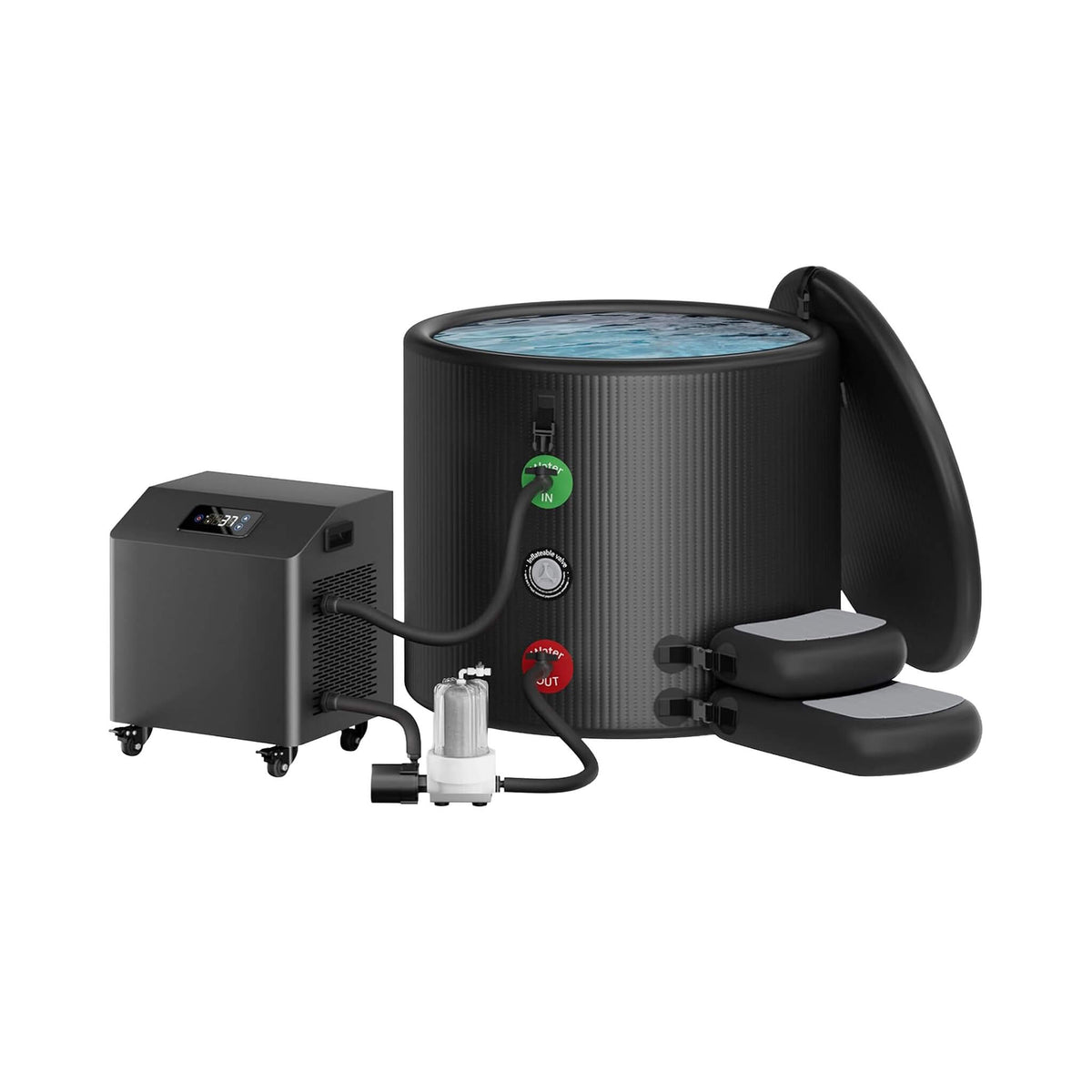 Premium XL 120-Gallon Cold Plunge Tub with Chiller, Filter & Pump