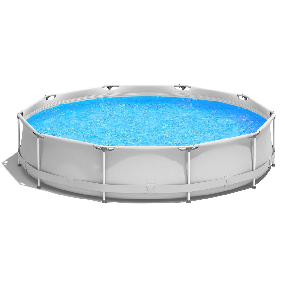 Round Above Ground Swimming Pool With Pool Cover - Aloha Swim Wellness