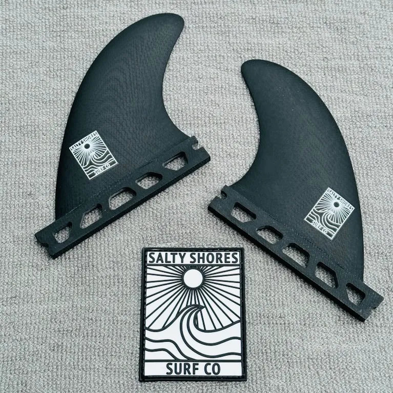 Salty Shores Volan Black Twin Surfboard Fins – Futures Compatible