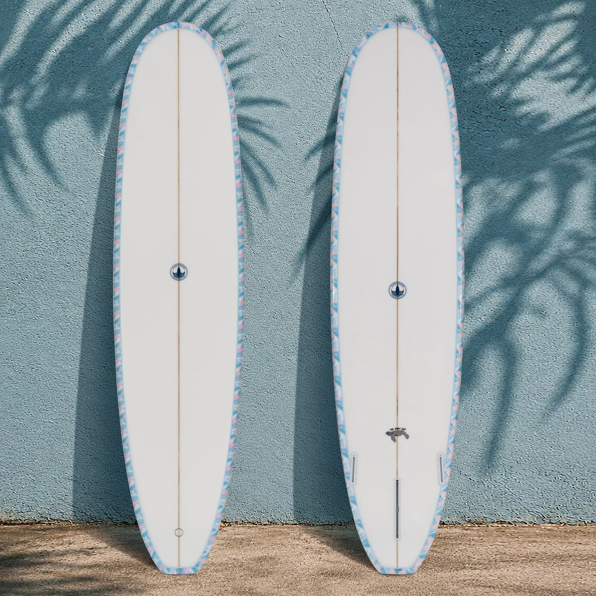 The Baby Log Beginner Longboard Surfboard – Floral Blue - Ships 10/16/26 - Aloha Swim Wellness