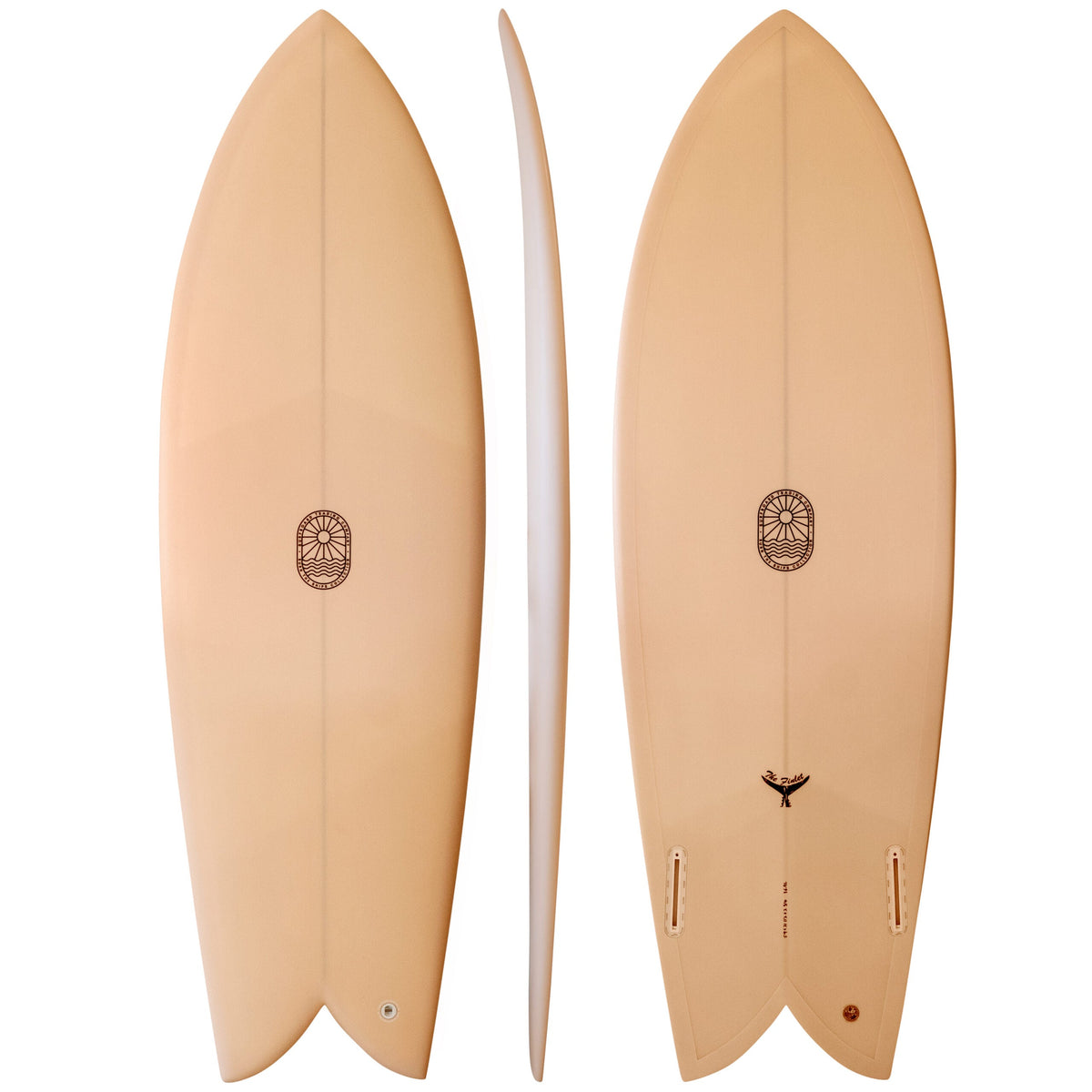The Finlet Twin Fin Fish Surfboard– Peach EPS - Aloha Swim Wellness