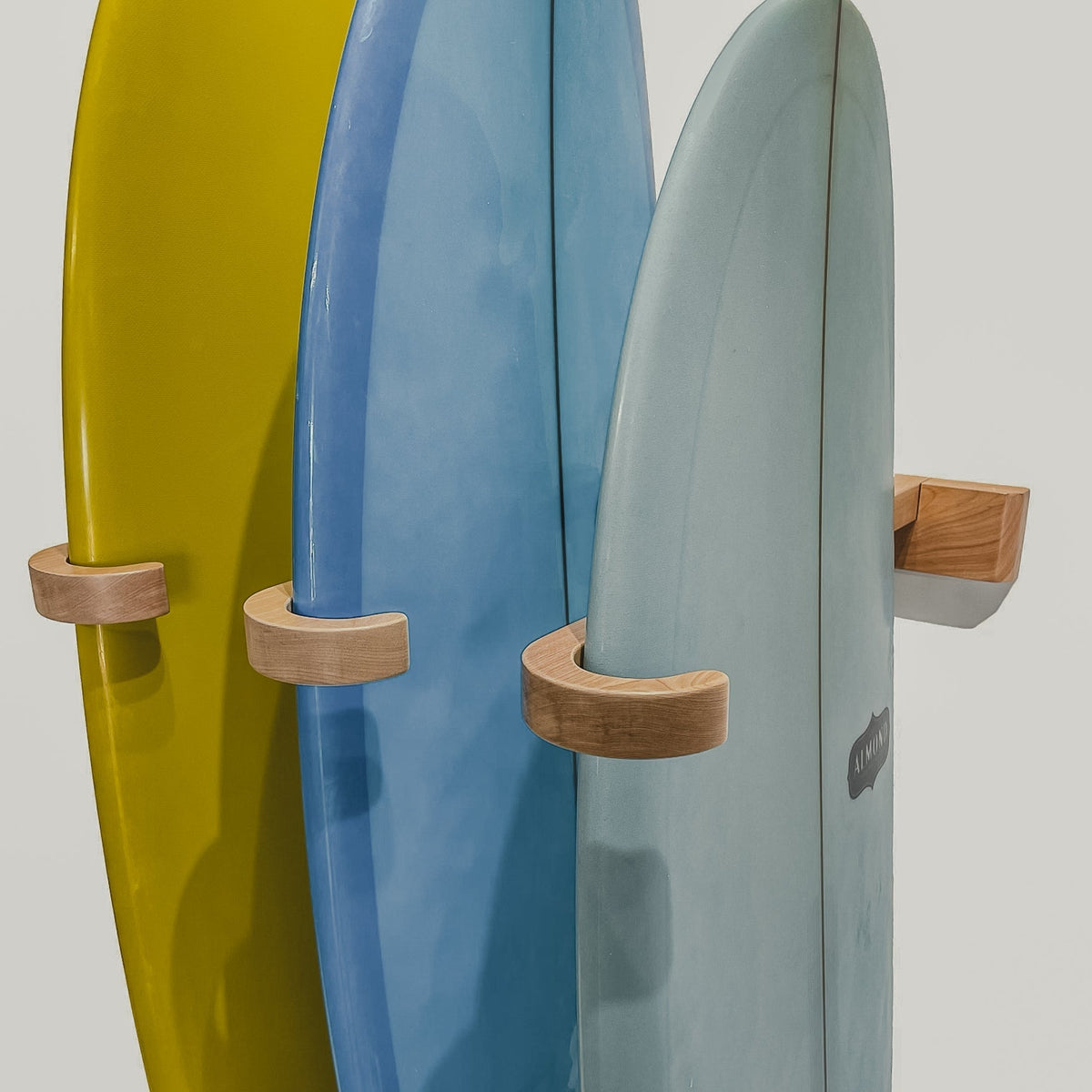 Almond Modular 3-Board Surfboard Wall Rack