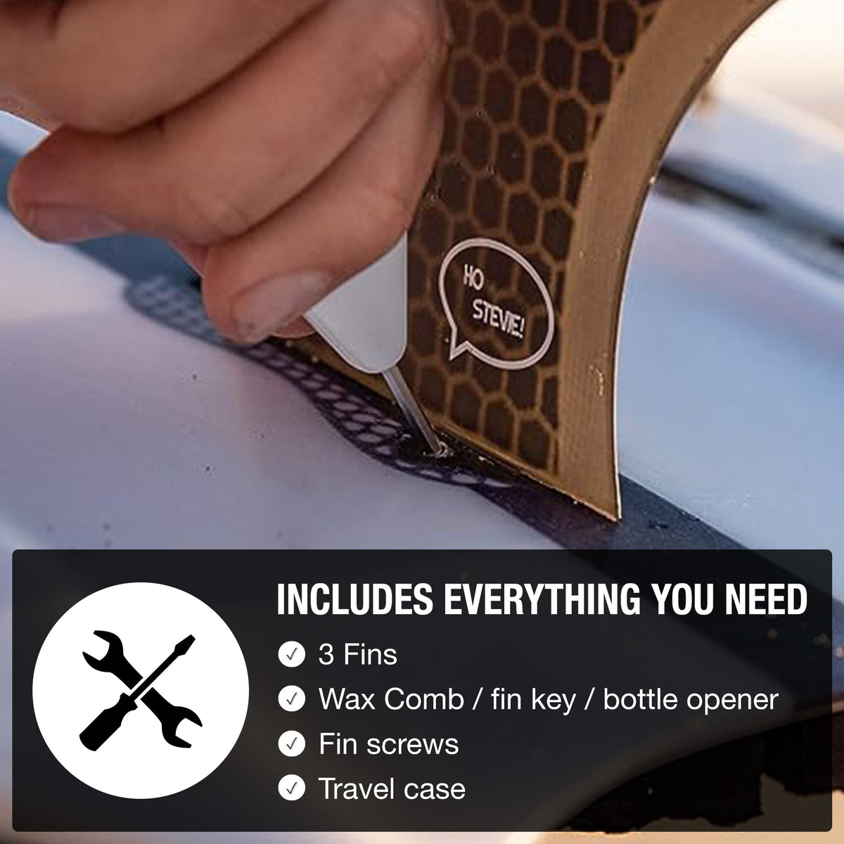 Fiberglass Honeycomb Surf Fins – Quad & Thruster Fin Sets with Travel Case